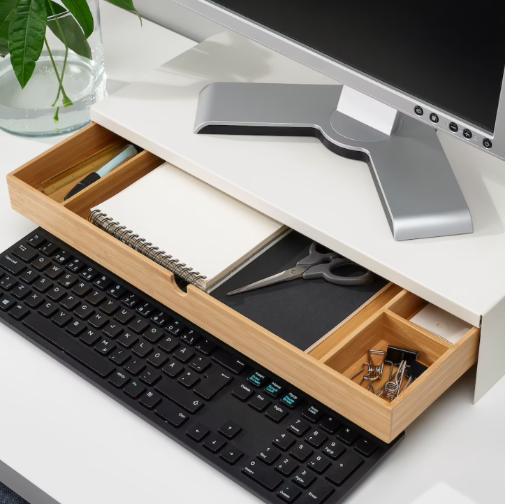 Modern Computer Desk Monitor Stand with Drawer HWD-002