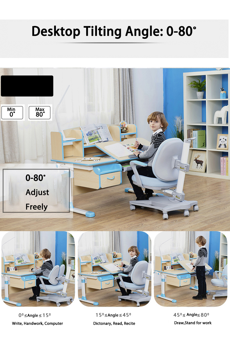 KIDS Stuydy Table HWD-AT-212 Details 3