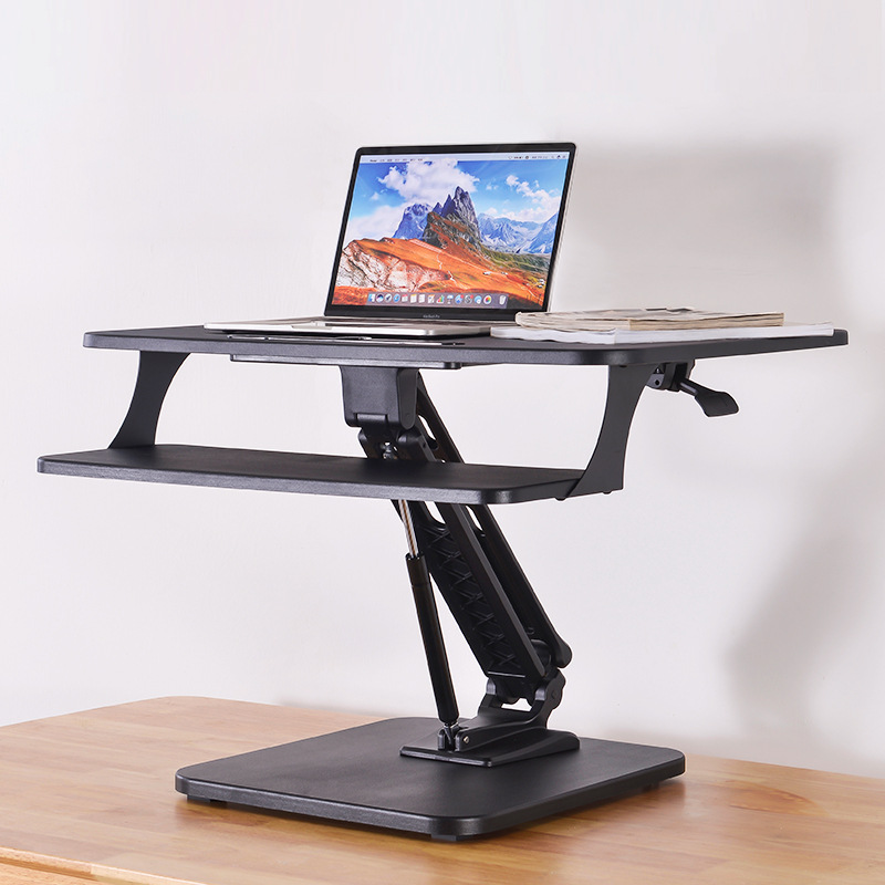 Office stand lift Height Adjustable Laptop Gas Spring Sit Stand Work Converter Desk Riser HWD-ZL00N1