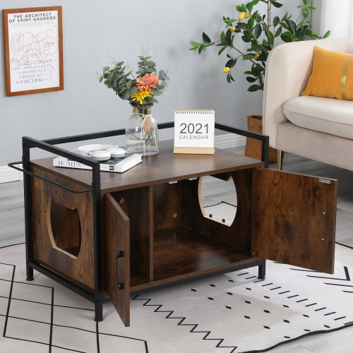 30 Inches Pet Nightstand Pet House HWD-FW01 Door panel