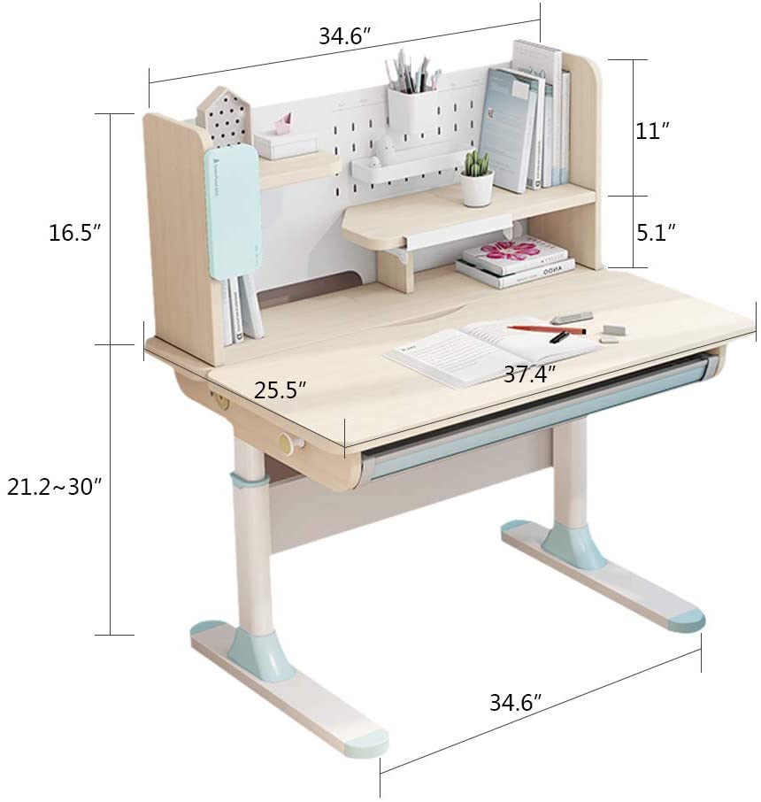 Adjustable Height Kids Study Table DS-A95 Size