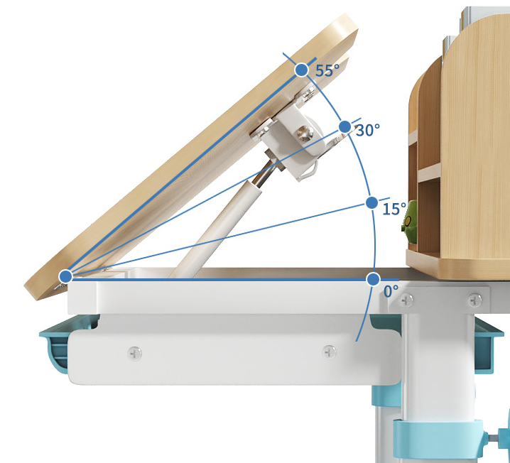 Adjustable Study Kids Table and Chair Sets HWD-DX03 Tilting desktop