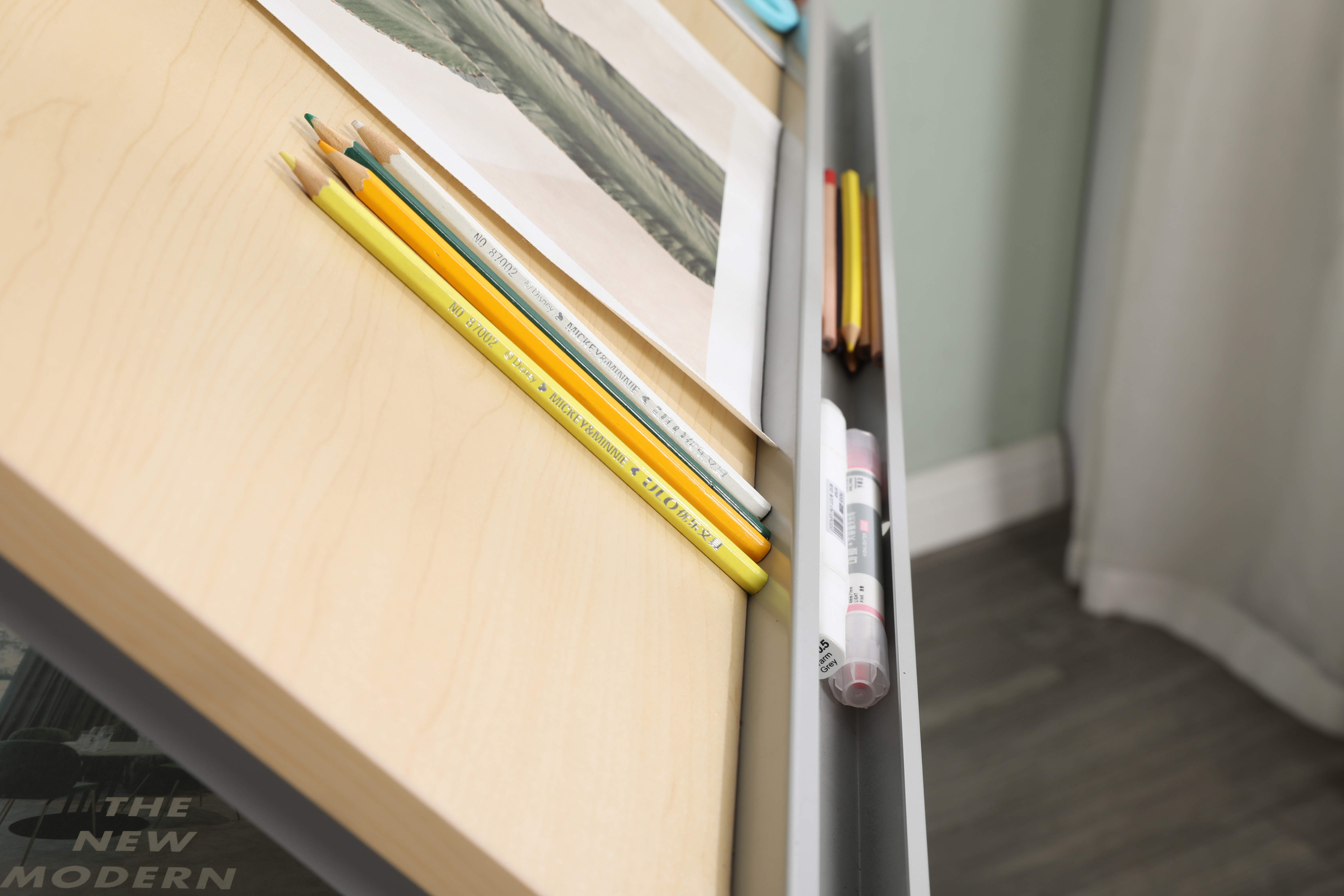 Adjustable Height Wooden Drafting Table Art Craft Table HWD-K036 PB