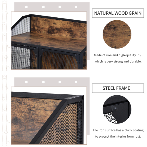 Metal mesh Cabinet Kitchen Trolley Cart HWD-TM02 Material