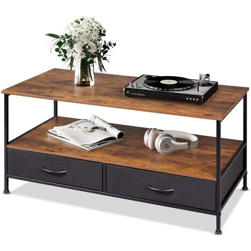  Wood and Metal Cocktail Table Coffee Table HWD-WLF03