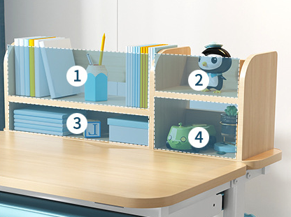 Adjustable Kids Study Table and Chair Sets HWD-DX03 Bookshelf