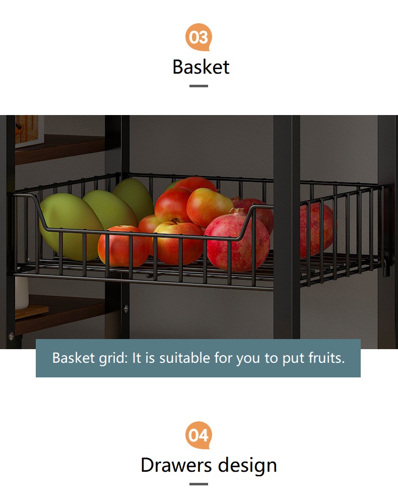 Kitchen storage rack HWD-XBG-ZWJ002 basket