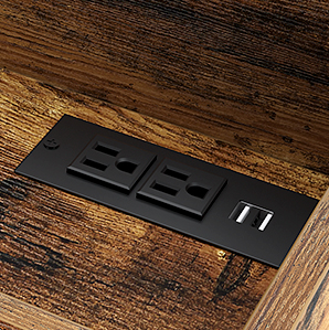 Living Room Sofa Flip Top Side Table with USB Charging HWD-GZDX01 power strip