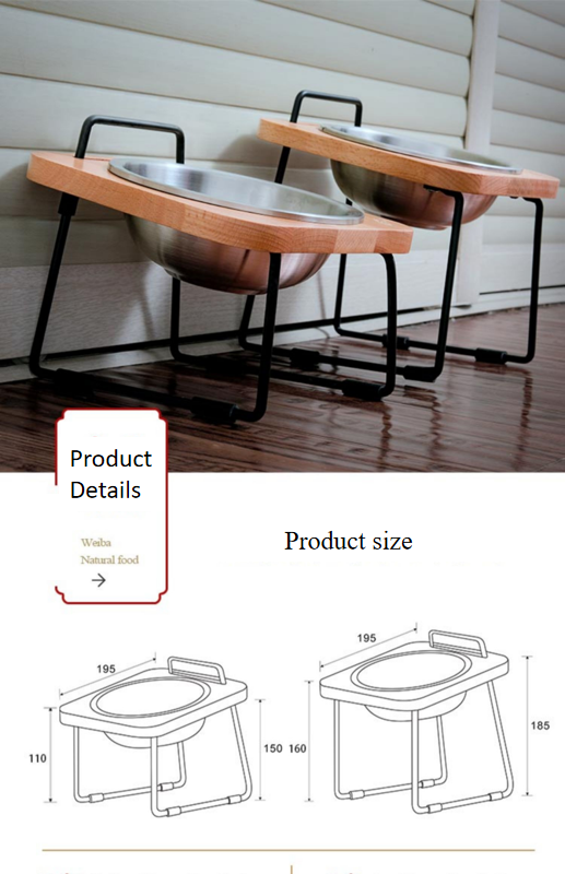 Dog Cat Bowl Pet Feeder HWD-PF01 Size